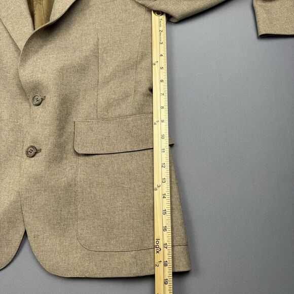 Vintage Levi Panatela Sportswear Men's Size 38S Heathered Brown Suit Coat Jacket - Picture 12 of 15